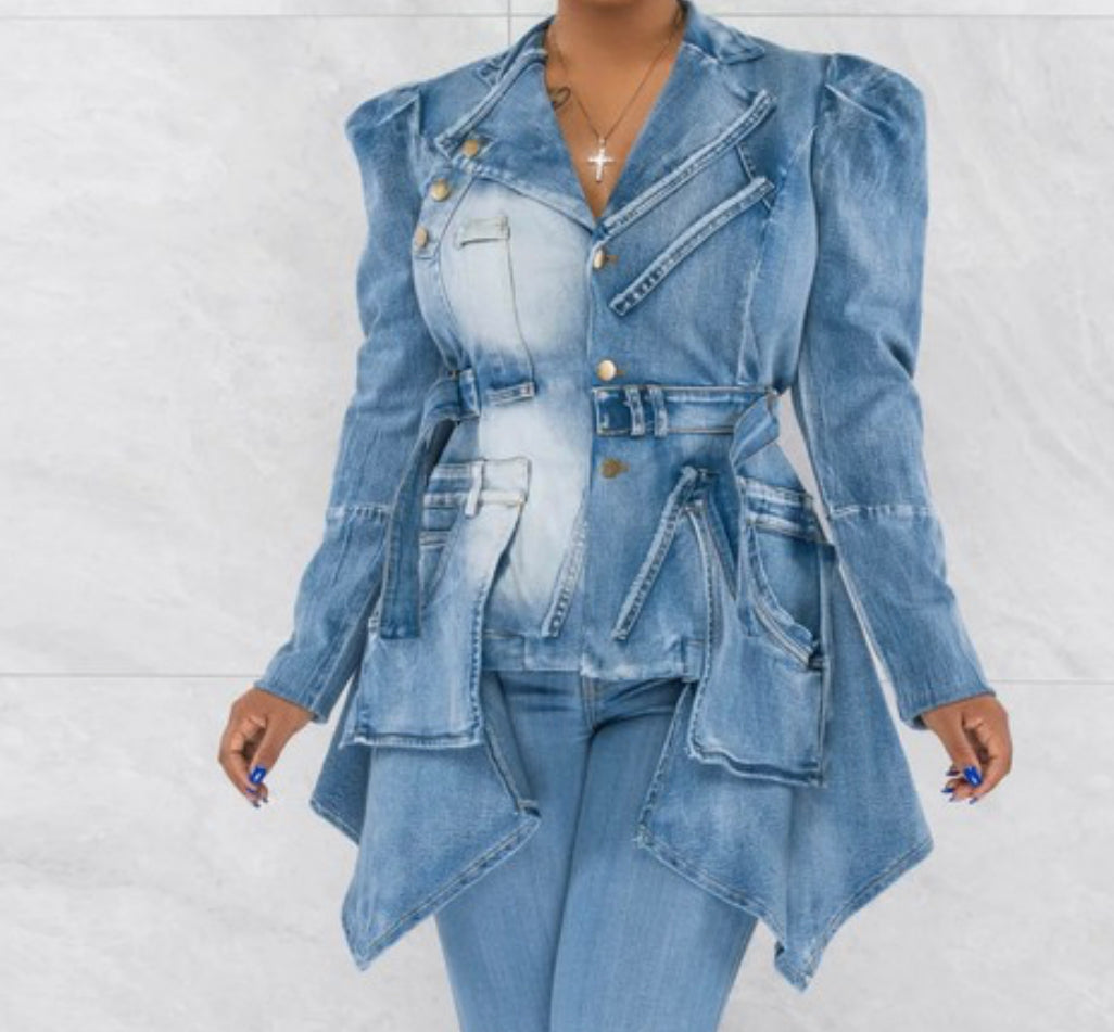 HIGH-LOW MULTI POCKET JACKET