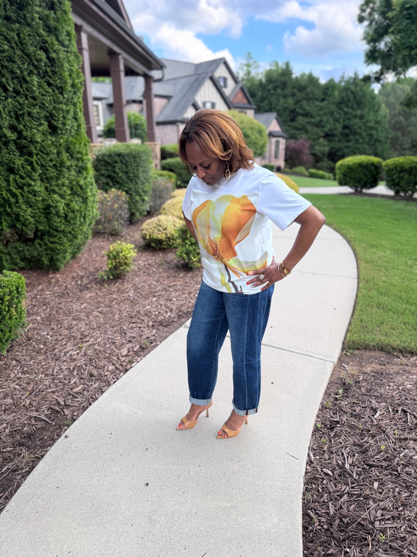 FLORAL PRINT T-SHIRT