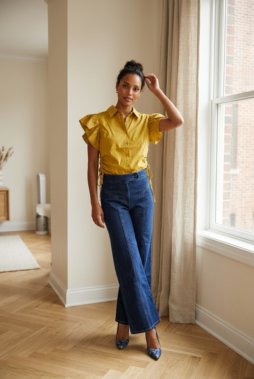 HIGH WAISTED WIDE LEG JEAN