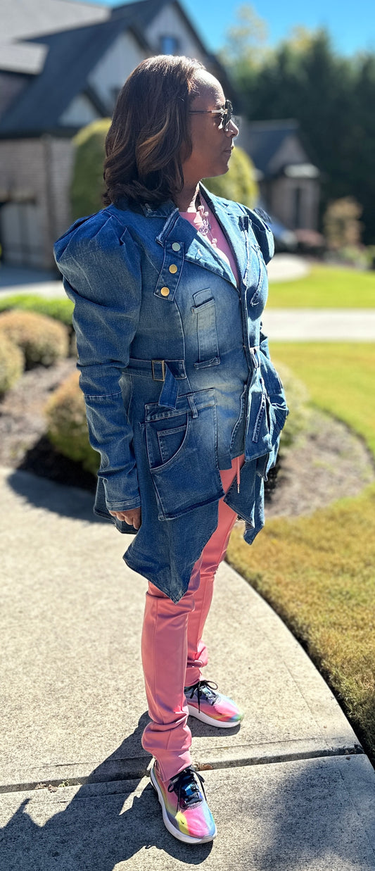 HIGH-LOW MULTI POCKET JACKET