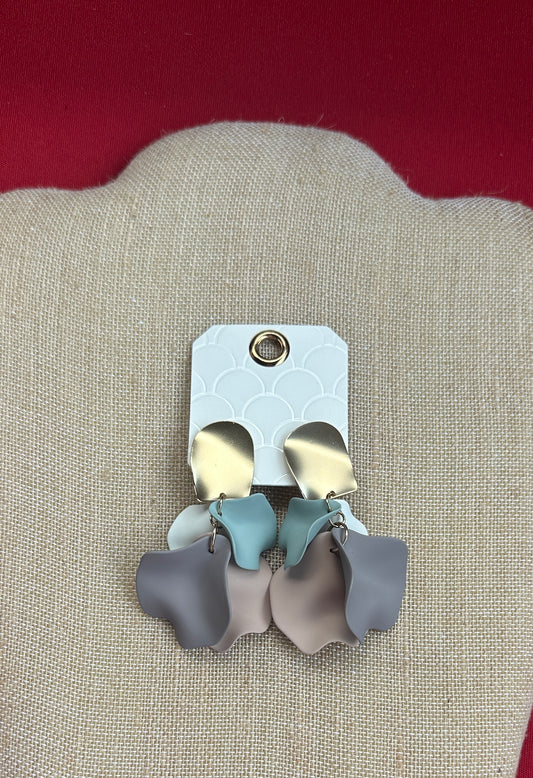 LONG PETAL DROP EARRINGS