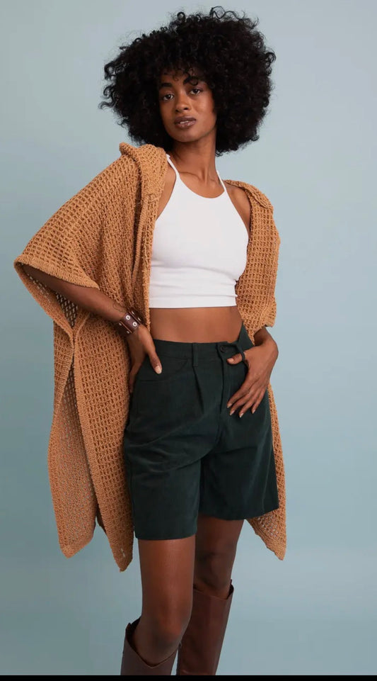 COZY WAFFLE HOODED WRAP